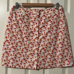 Liz Claiborne Lizsport Petite A-line Button-up Mini Skirt Vintage 1990s